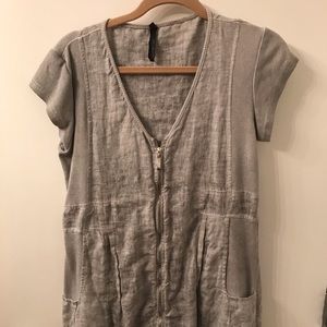 Grey Linen Vest by Inizio (XL)
